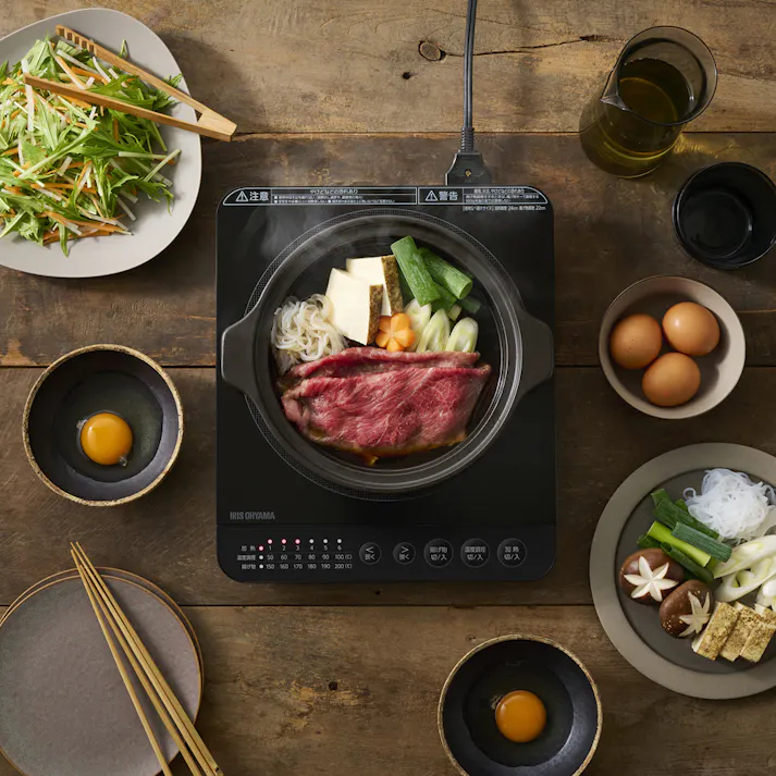 アイリスオーヤマ IHコンロ 1400W IHK-T391-B ブラック 保温 調理 IH調理器 4967576666329【別送品】