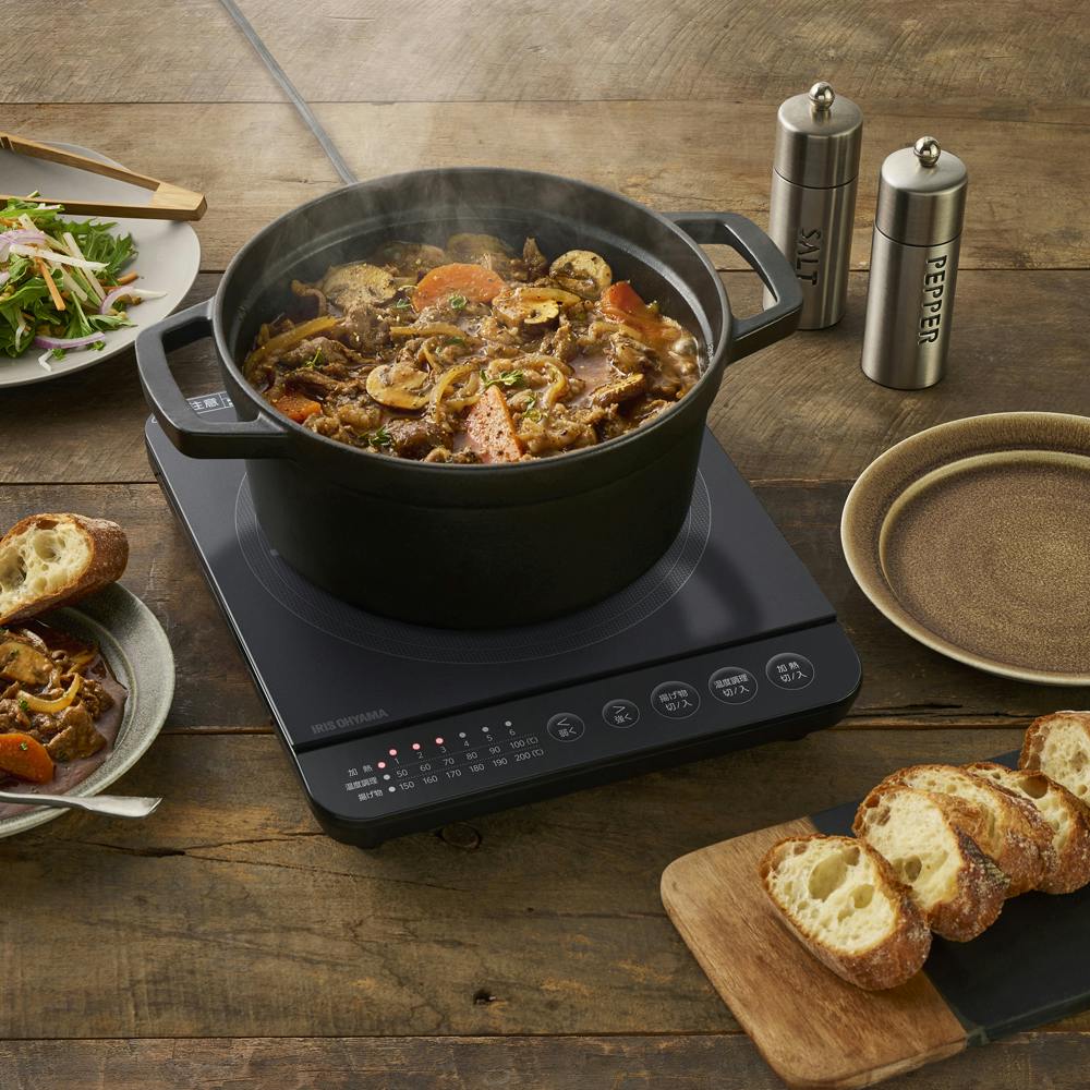 最安値・在庫残り1点】IHコンロ IHK-T34 -B IRIS OHYAMA アイリス