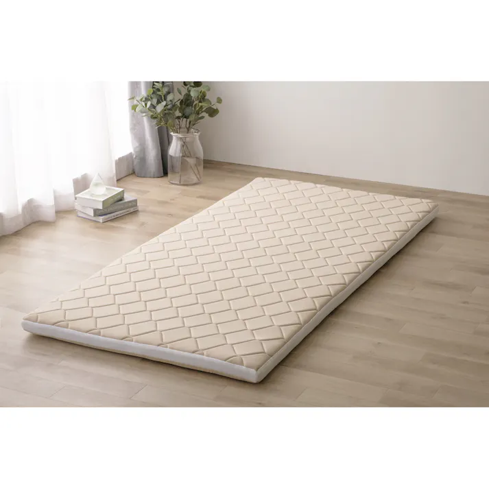 アイリスオーヤマ 低反発ウレタン入り敷き布団 SKF-LUB08-S ベージュ 敷布団 布団・カバー 4967576666541【別送品】