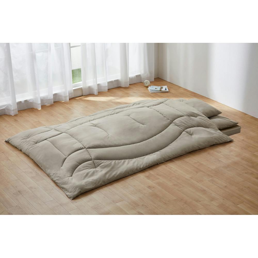 アイリスオーヤマ マットレス付き布団5点セット KFS-M5S ベージュ 布団