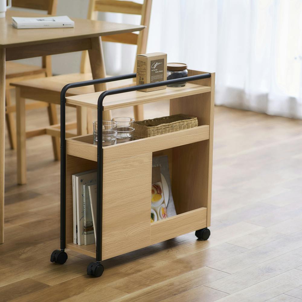 アイリスオーヤマ ダイニングワゴン DWG-196 ナチュラル キッチン