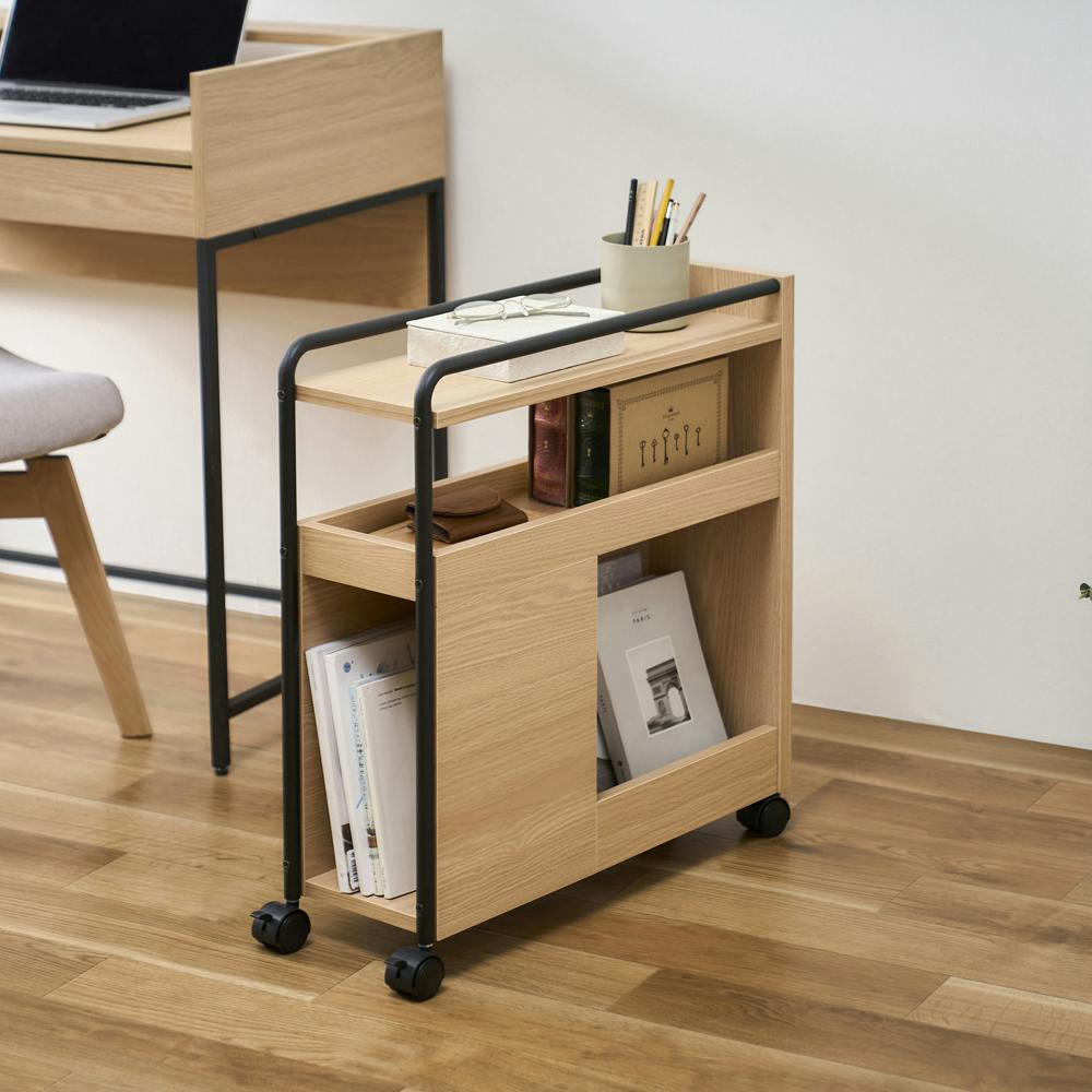 アイリスオーヤマ ダイニングワゴン DWG-196 ナチュラル キッチン