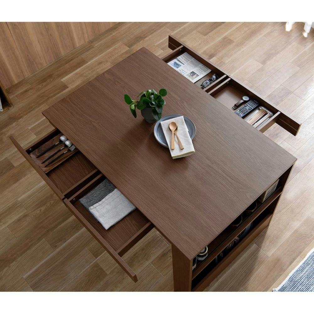 アイリスオーヤマ ダイニングテーブルセット 収納付き DTS-STR