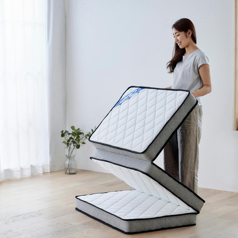 アイリスオーヤマ 三つ折りポケットコイルマットレス PMTS11H-3S