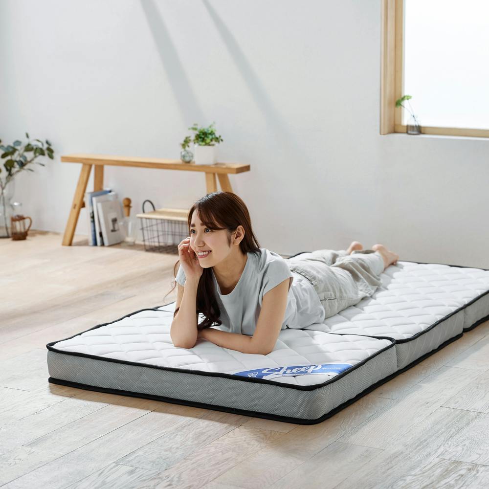 アイリスオーヤマ 三つ折りポケットコイルマットレス PMTS11H-3S