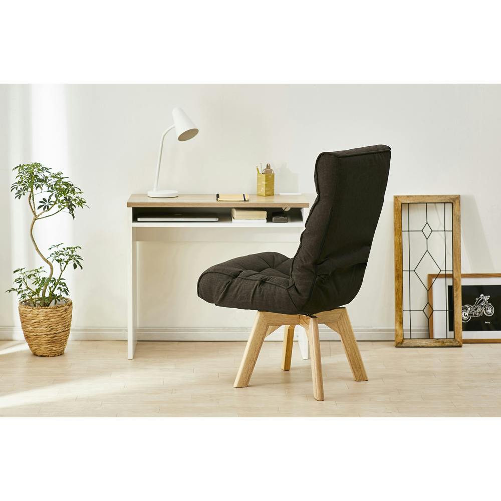 椅子 回転式 リクライニング FACN-K ブラウン　アイリスオーヤマ 椅子 回転式 リクライニング FACN-K ブラウン K104777 │アイリス