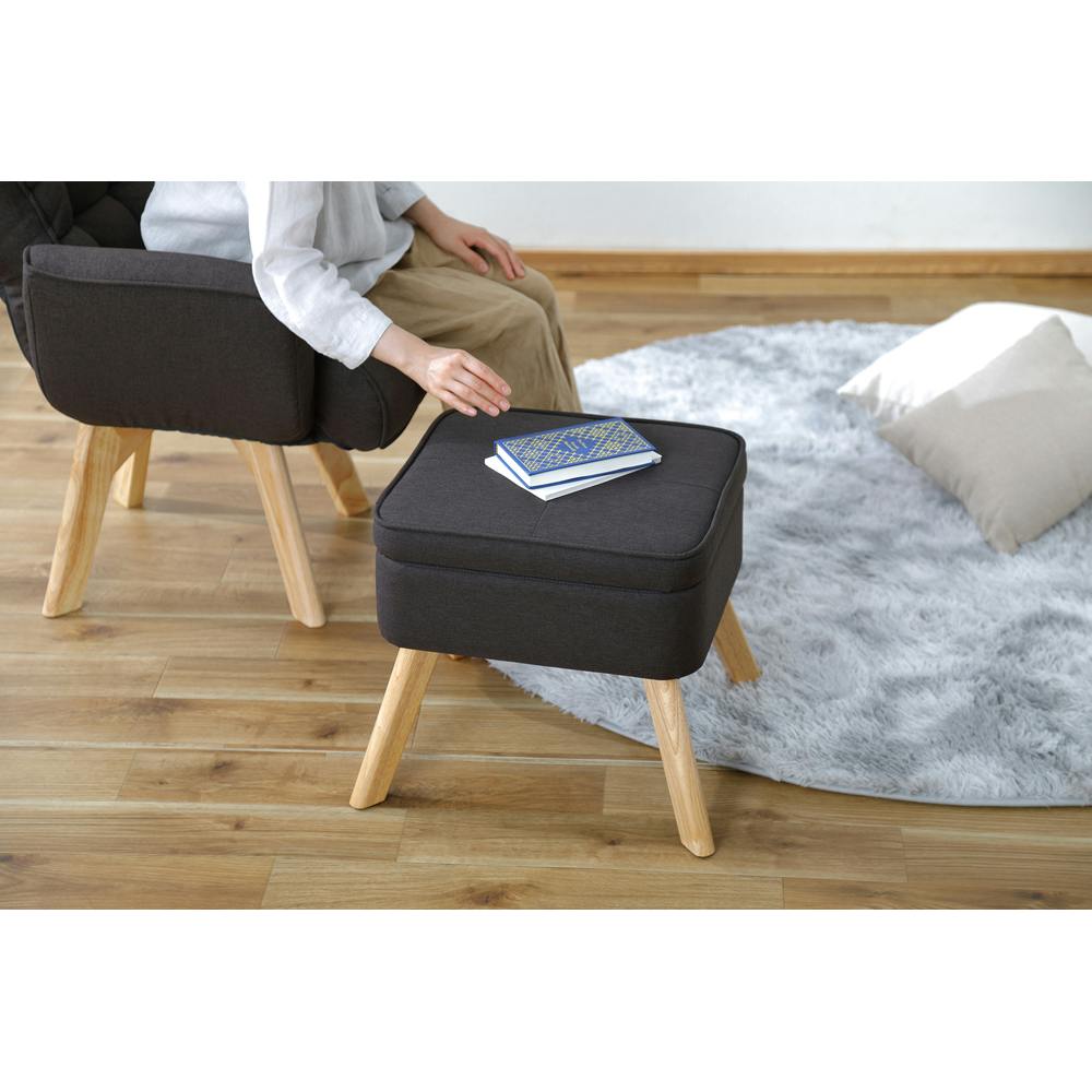 アイリスオーヤマ 回転ファブリックチェア FACN-KH ブラウン 回転