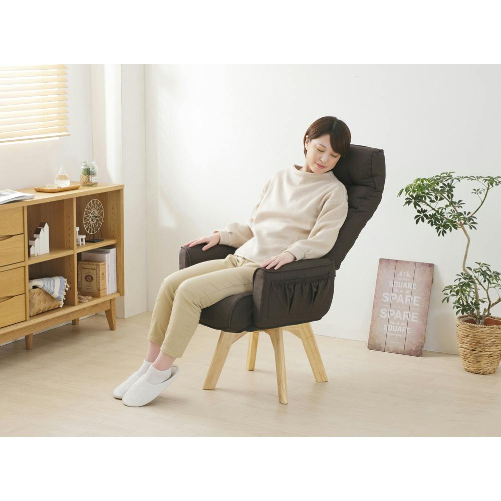 アイリスオーヤマ 回転ファブリックチェア ハイバック FACN-KHB