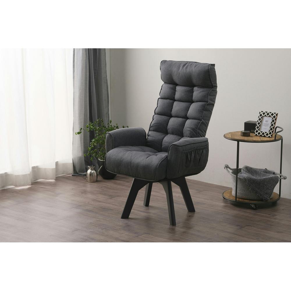 アイリスオーヤマ 回転ファブリックチェア ハイバック FACN-KHB