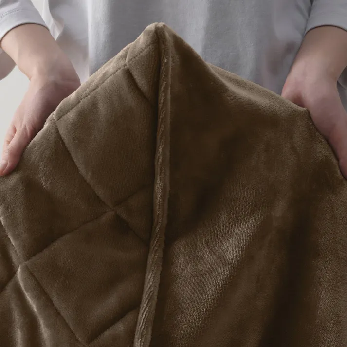 アイリスオーヤマ ボリュームたっぷり5層毛布 M-B5-SL ブラウン 毛布 寝室 睡眠 4967576674683【別送品】