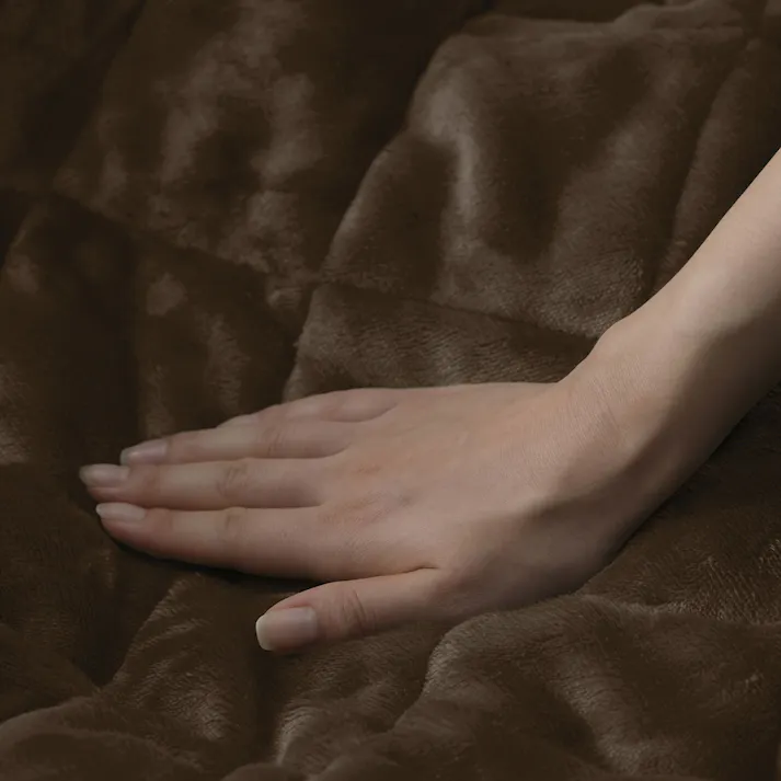 アイリスオーヤマ ボリュームたっぷり5層毛布 M-B5-SL ブラウン 毛布 寝室 睡眠 4967576674683【別送品】