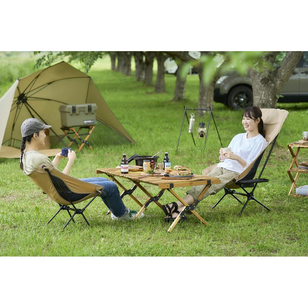 アイリスオーヤマ ウッドロールテーブル WRT-120 キャンプ