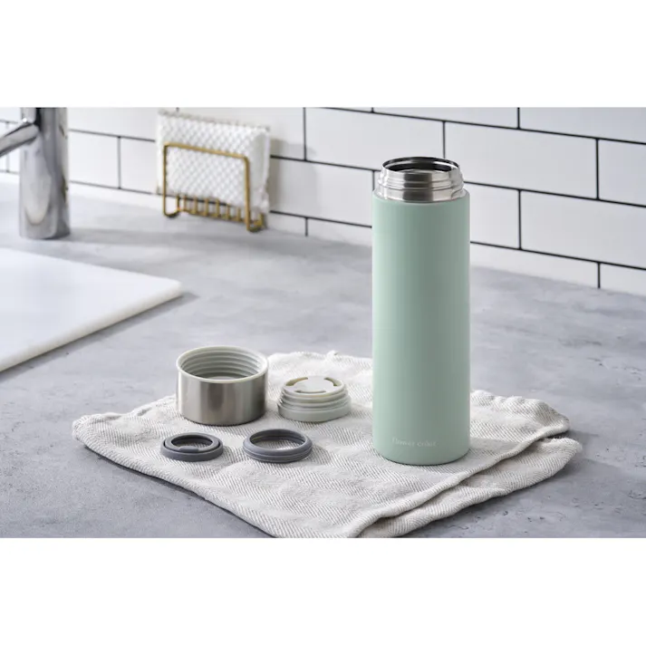 アイリスオーヤマ ステンレスマグボトル フラワーカラー500ml SM-FS500 ユーカリ 水筒 マグボトル 4967576679039【別送品】