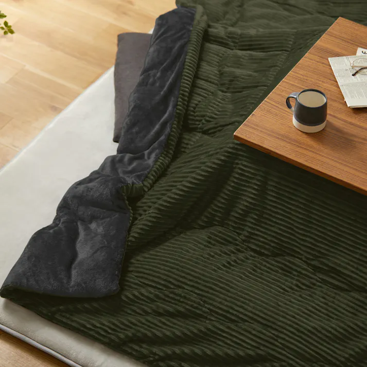アイリスオーヤマ こたつ掛け布団 KKB-C1919 カーキ/ダークグレー こたつ布団 あったか こたつ 炬燵 4967576679398【別送品】