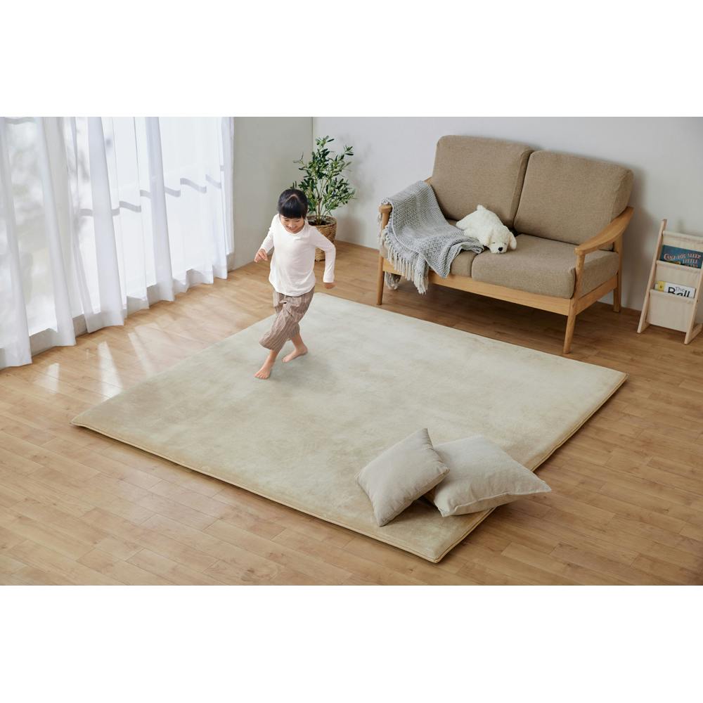 アイリスオーヤマ ラ・クッションラグ マイクロムートン 極厚 ACRMG