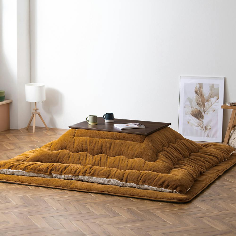 アイリスオーヤマ こたつ掛け布団 KKB-R1919 マスタード/ライトブラウン こたつ布団 あったか こたつ 炬燵 4967576680059【別送品】