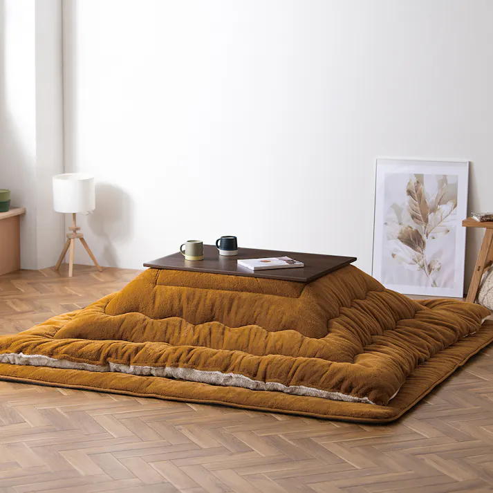 アイリスオーヤマ こたつ掛け布団 KKB-R1919 マスタード/ライトブラウン こたつ布団 あったか こたつ 炬燵 4967576680059【別送品】