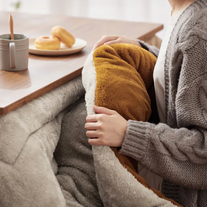 アイリスオーヤマ こたつ掛け布団 KKB-R1924 マスタード/ライトブラウン こたつ布団 あったか こたつ 炬燵 4967576680073【別送品】