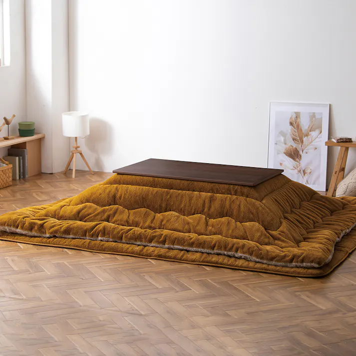 アイリスオーヤマ こたつ掛け布団 KKB-R1924 マスタード/ライトブラウン こたつ布団 あったか こたつ 炬燵 4967576680073【別送品】