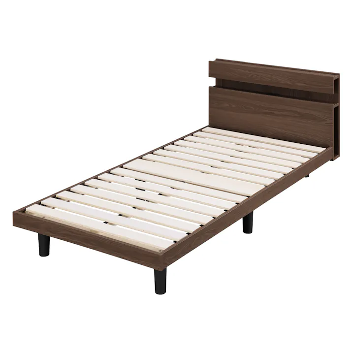 アイリスオーヤマ すのこベッド SNBS-S ウォールナット 寝室 睡眠 すのこ 除湿 ベッド 4967576680240【別送品】