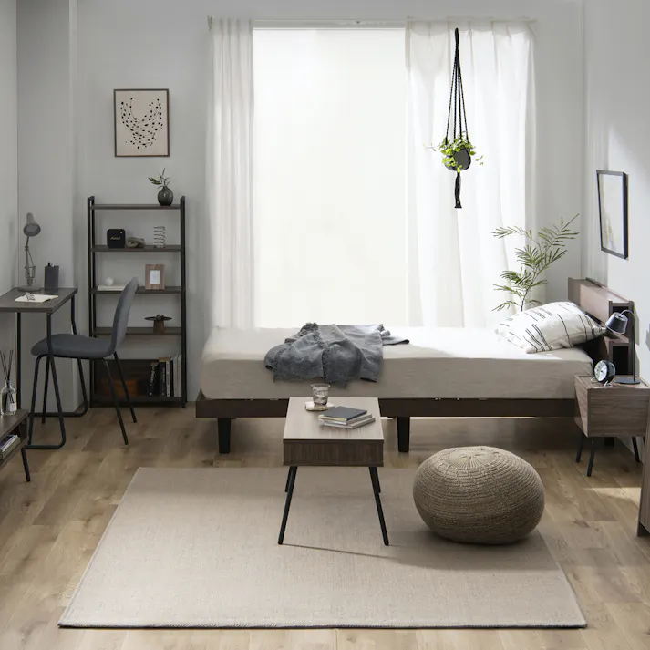 アイリスオーヤマ すのこベッド SNBS-S ウォールナット 寝室 睡眠 すのこ 除湿 ベッド 4967576680240【別送品】