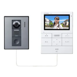 アイリスオーヤマ テレビドアホン TD-SM3010T-WSH ホワイト/ガンメタリック 玄関 防犯 インターホン 4967576680295【別送品】