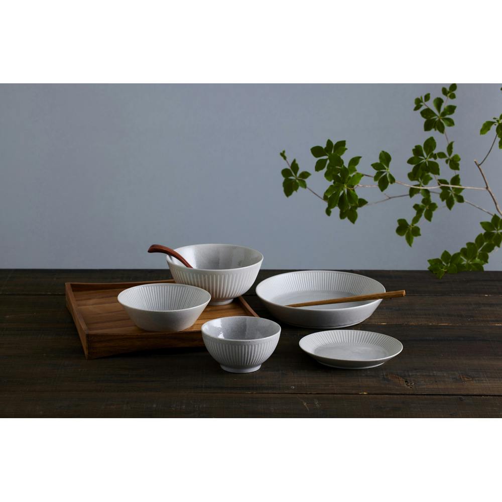 アイリスオーヤマ 食器 5点セット MNW-5S グレー 食器 家族 キッチン