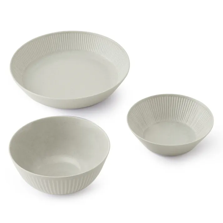 アイリスオーヤマ 食器 3点セット MNW-3S グレー 食器 家族 キッチン用品 4967576680349【別送品】