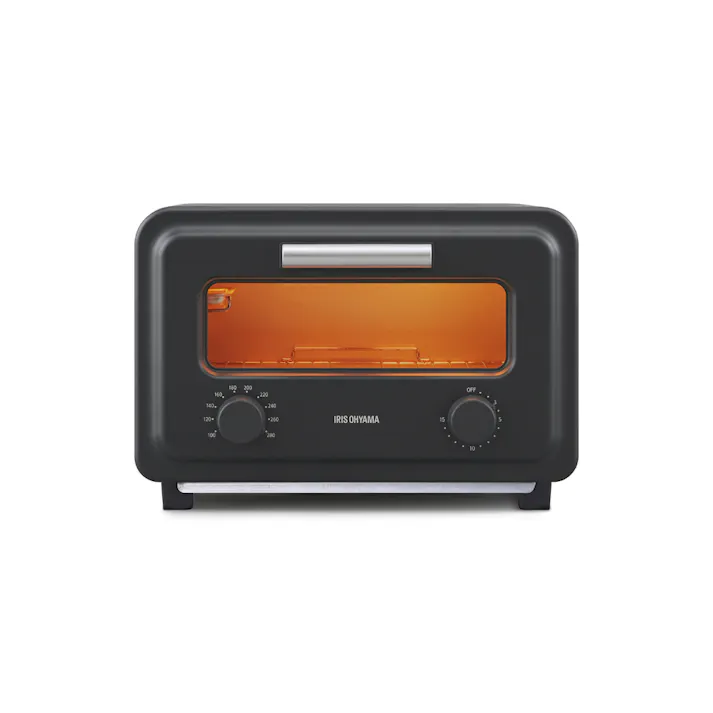 アイリスオーヤマ スチームオーブントースター2枚焼き SOT-201-B ブラック 調理家電 キッチン トースター 4967576680585【別送品】