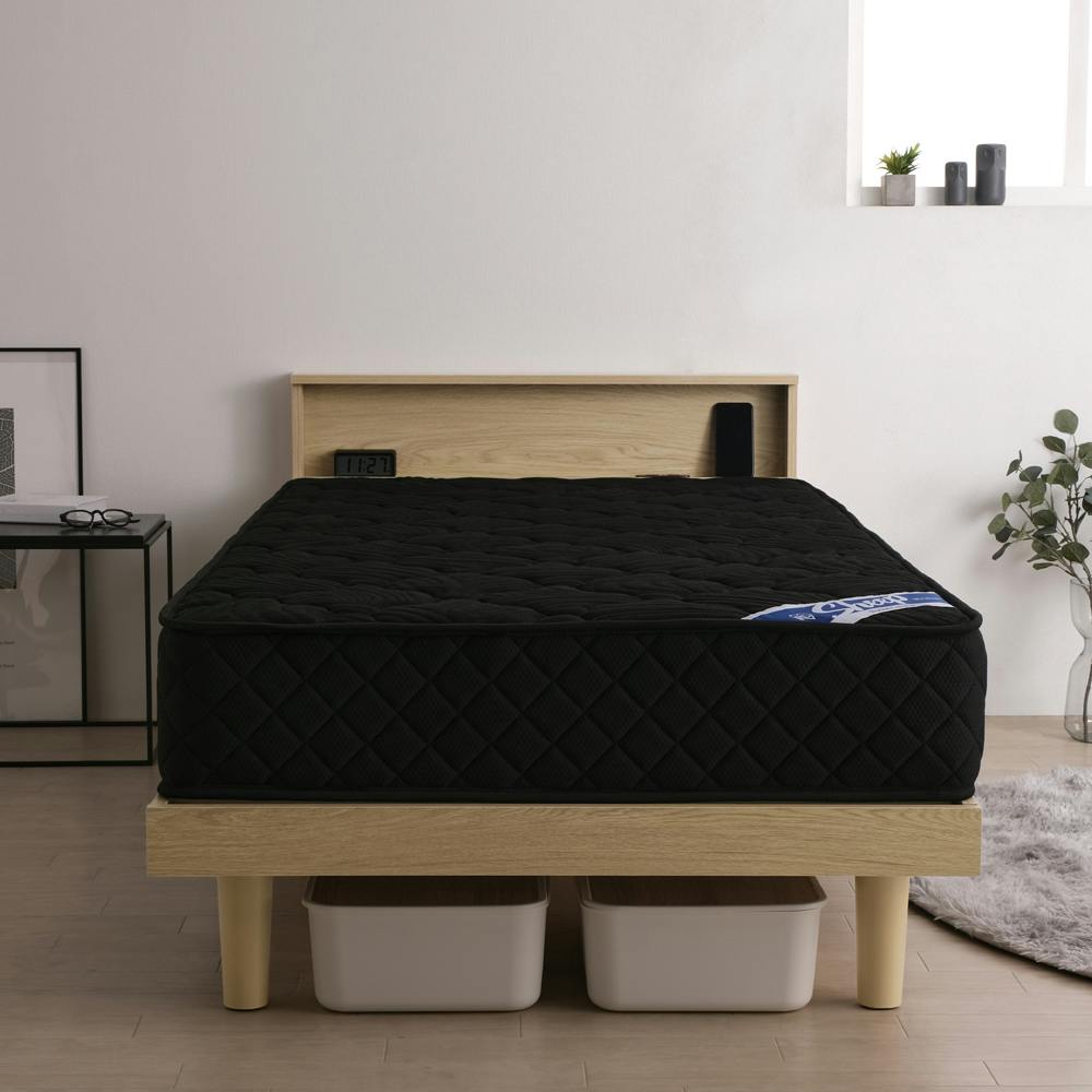 アイリスオーヤマ ポケットコイルマットレス PMTS20N-S ブラック 寝室