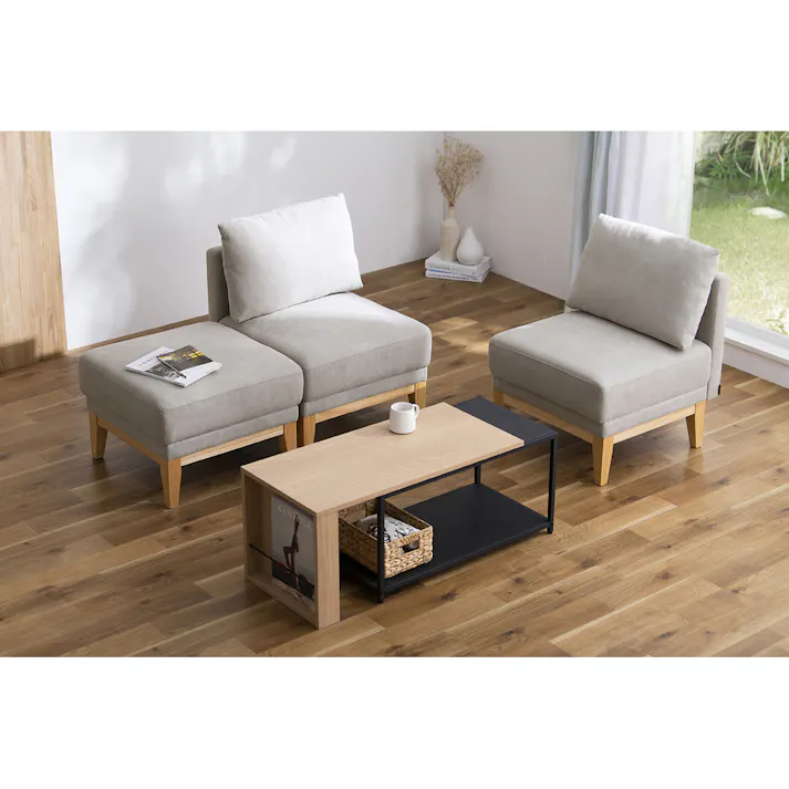 アイリスオーヤマ オットマン UNS-OT ライトグレー 足置き 家具 4967576682732【別送品】