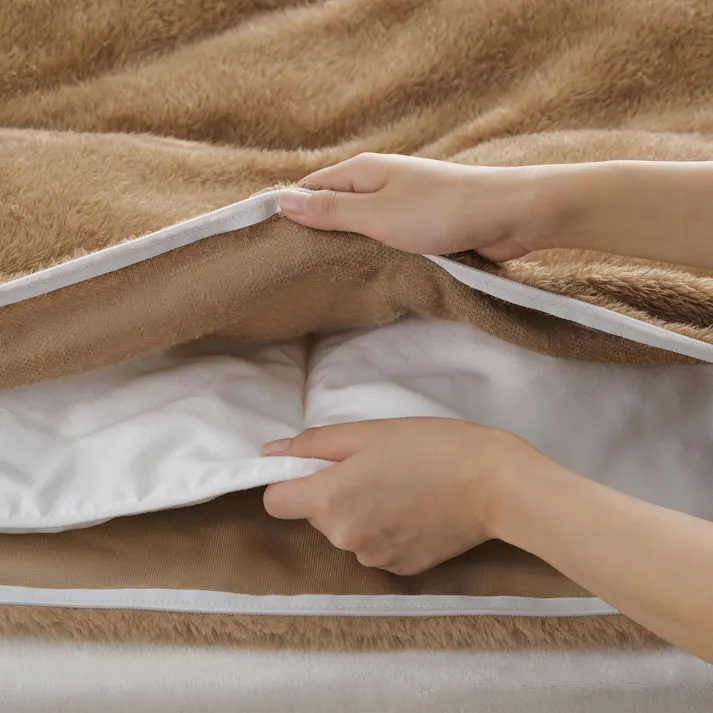 アイリスオーヤマ 布団カバーにもなる毛布 M-FC-SL ブラウン 毛布 布団 4967576684729【別送品】