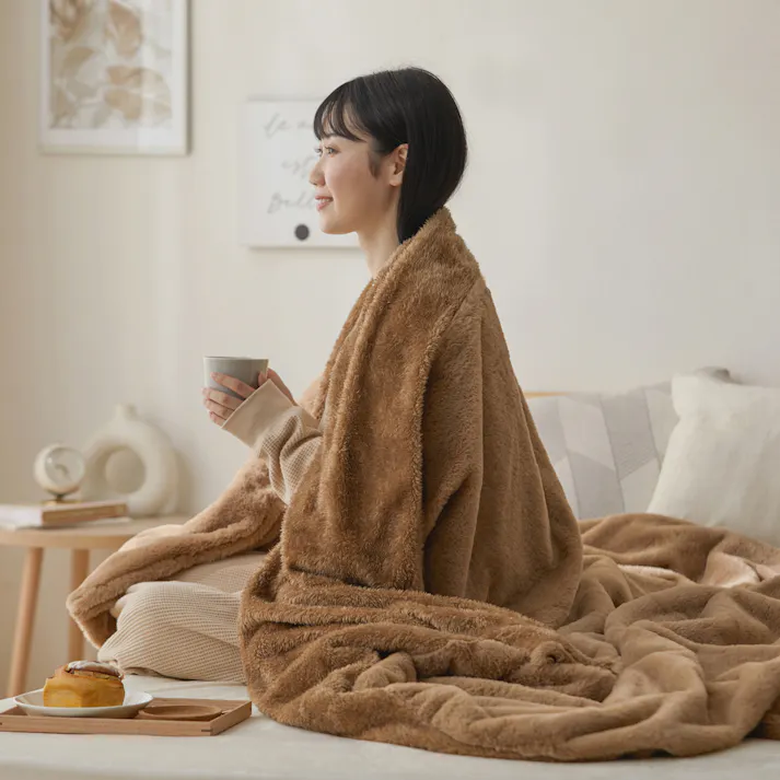 アイリスオーヤマ 布団カバーにもなる毛布 M-FC-SL ブラウン 毛布 布団 4967576684729【別送品】