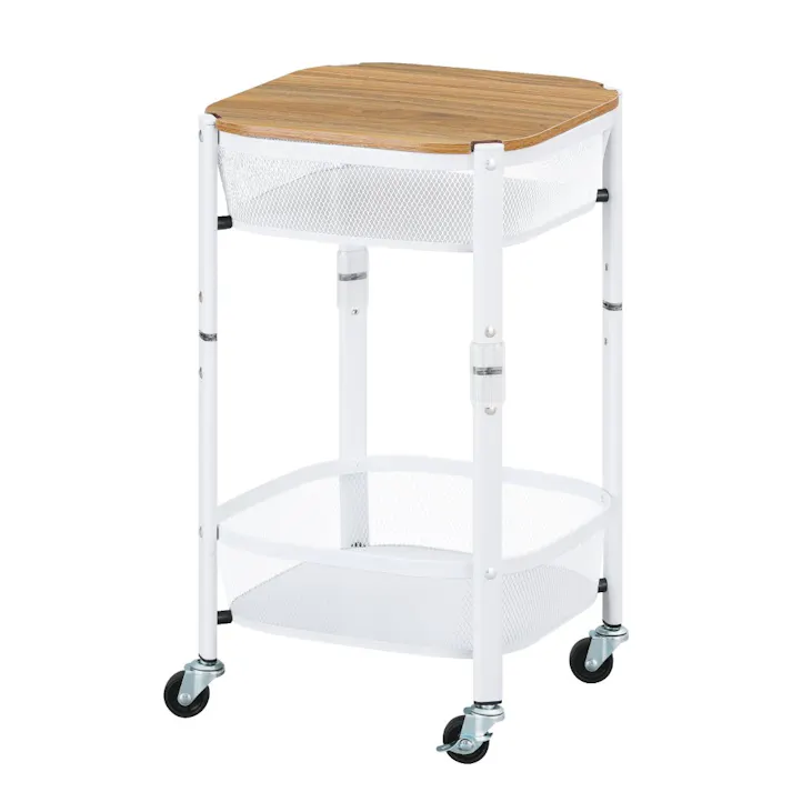 アイリスオーヤマ マルチワゴン 角型2段 MUW-S2 ホワイト 収納 片付け キッチン 4967576691765【別送品】