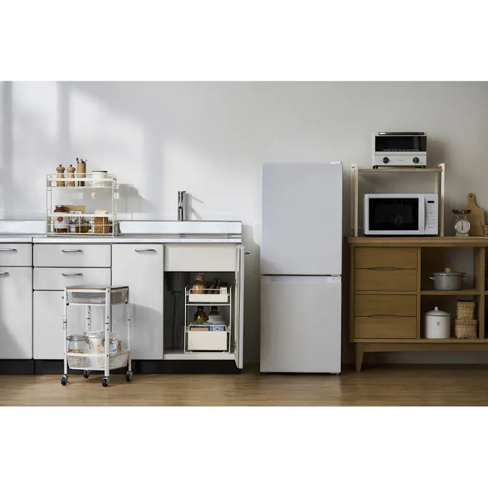 アイリスオーヤマ マルチワゴン 角型2段 MUW-S2 ホワイト 収納 片付け キッチン 4967576691765【別送品】