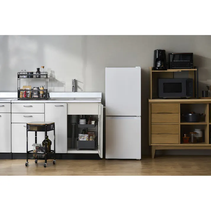 アイリスオーヤマ マルチワゴン 角型2段 MUW-S2 ブラック 収納 片付け キッチン 4967576691772【別送品】