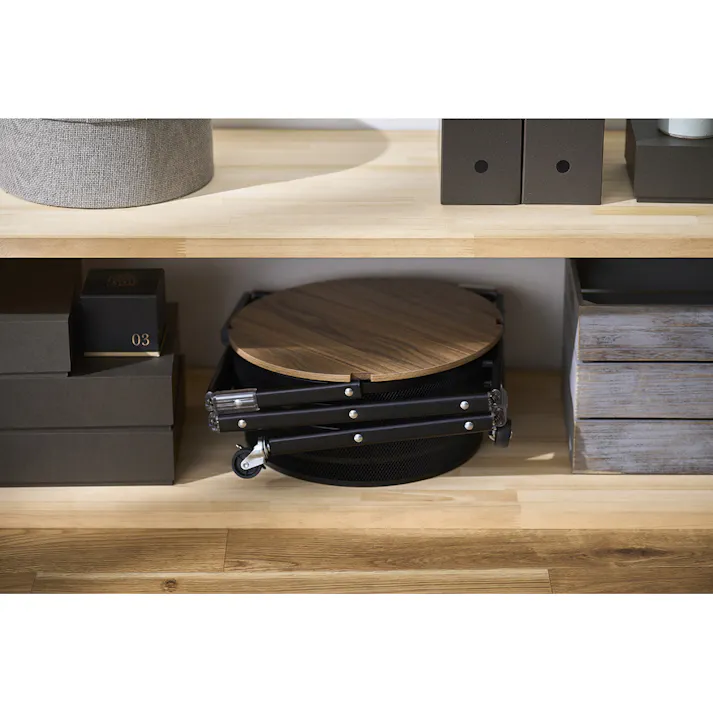 アイリスオーヤマ マルチワゴン 丸型3段 MUW-R3 ブラック 収納 片付け キッチン 4967576691833【別送品】