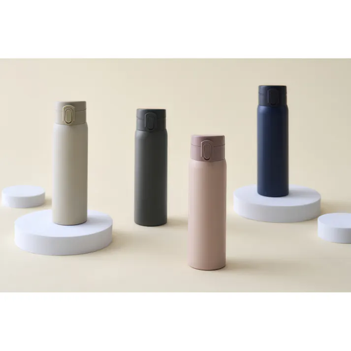 アイリスオーヤマ ステンレスケータイボトル ワンタッチ 500ml SKB-O500 ネイビー 水筒 マグボトル 4967576697583【別送品】