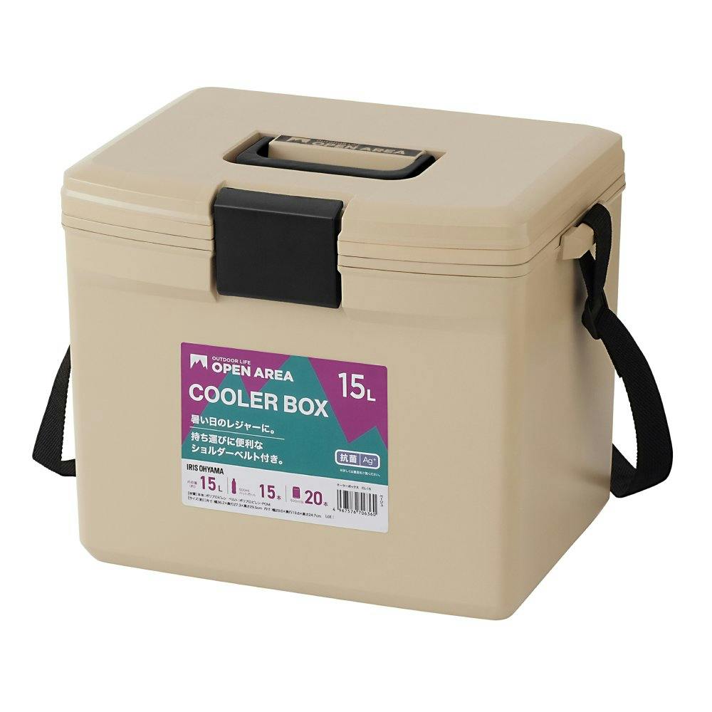 アイリスオーヤマ クーラーボックス CL-15 ベージュ キャンプ 釣り クーラーボックス 4967576706360【別送品】