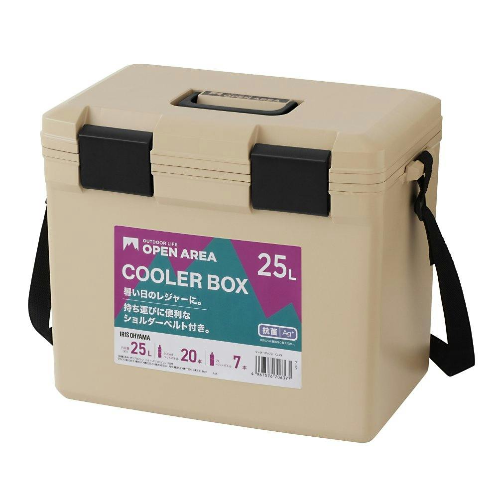 アイリスオーヤマ クーラーボックス CL-25 ベージュ キャンプ 釣り クーラーボックス 4967576706377【別送品】