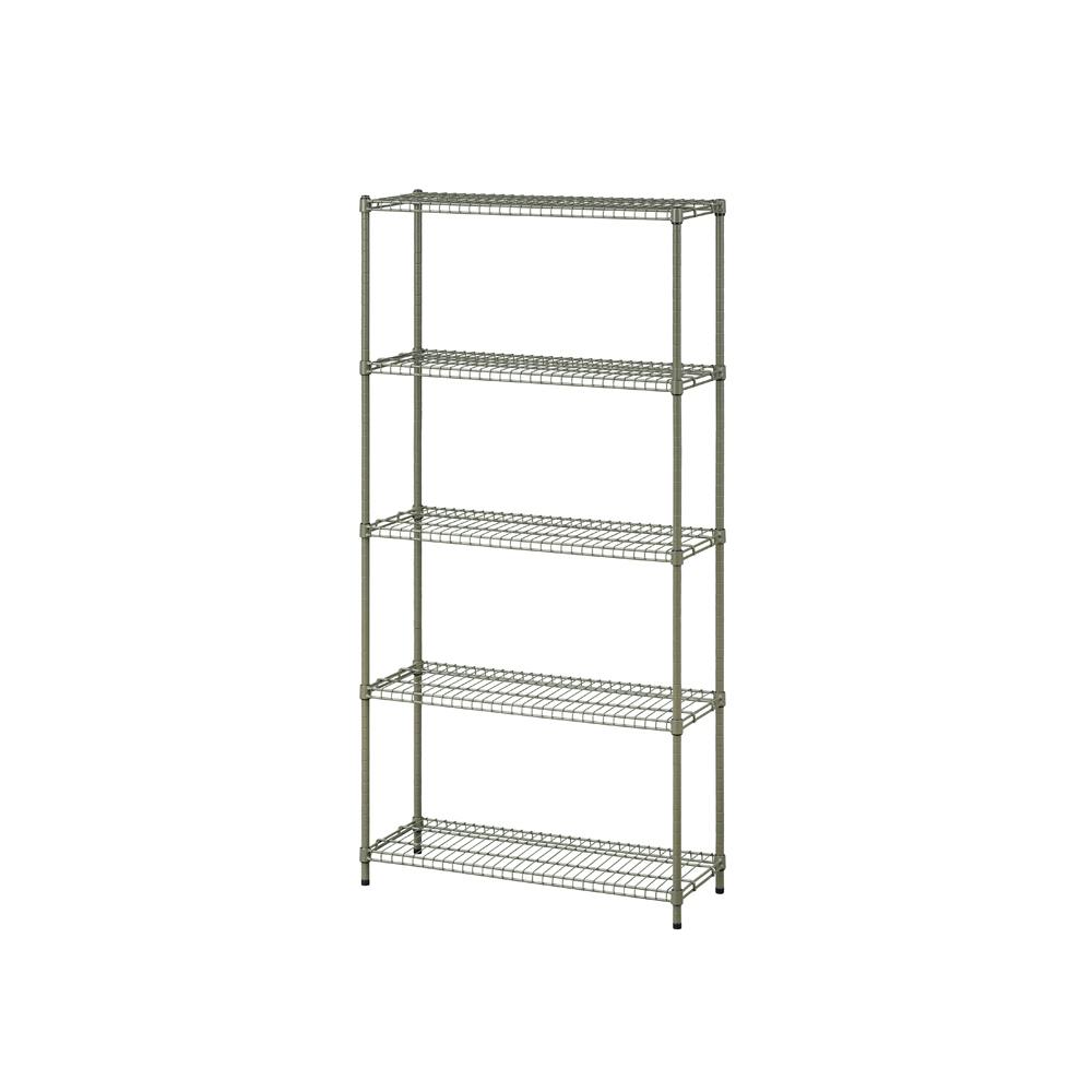 アイリスオーヤマ カラースチールシェルフ ラック大 SEC-800 カーキ