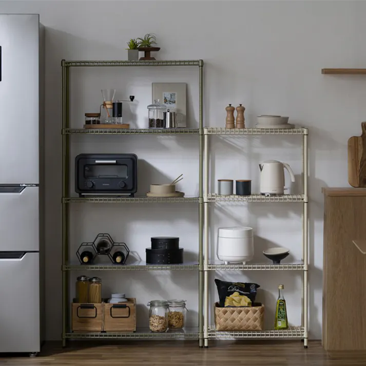 アイリスオーヤマ カラースチールシェルフ ラック小 SEC-590 ベージュ リビング 整理収納 収納 キッチン ガレージ メタルラック スチールラック 4967576706858【別送品】