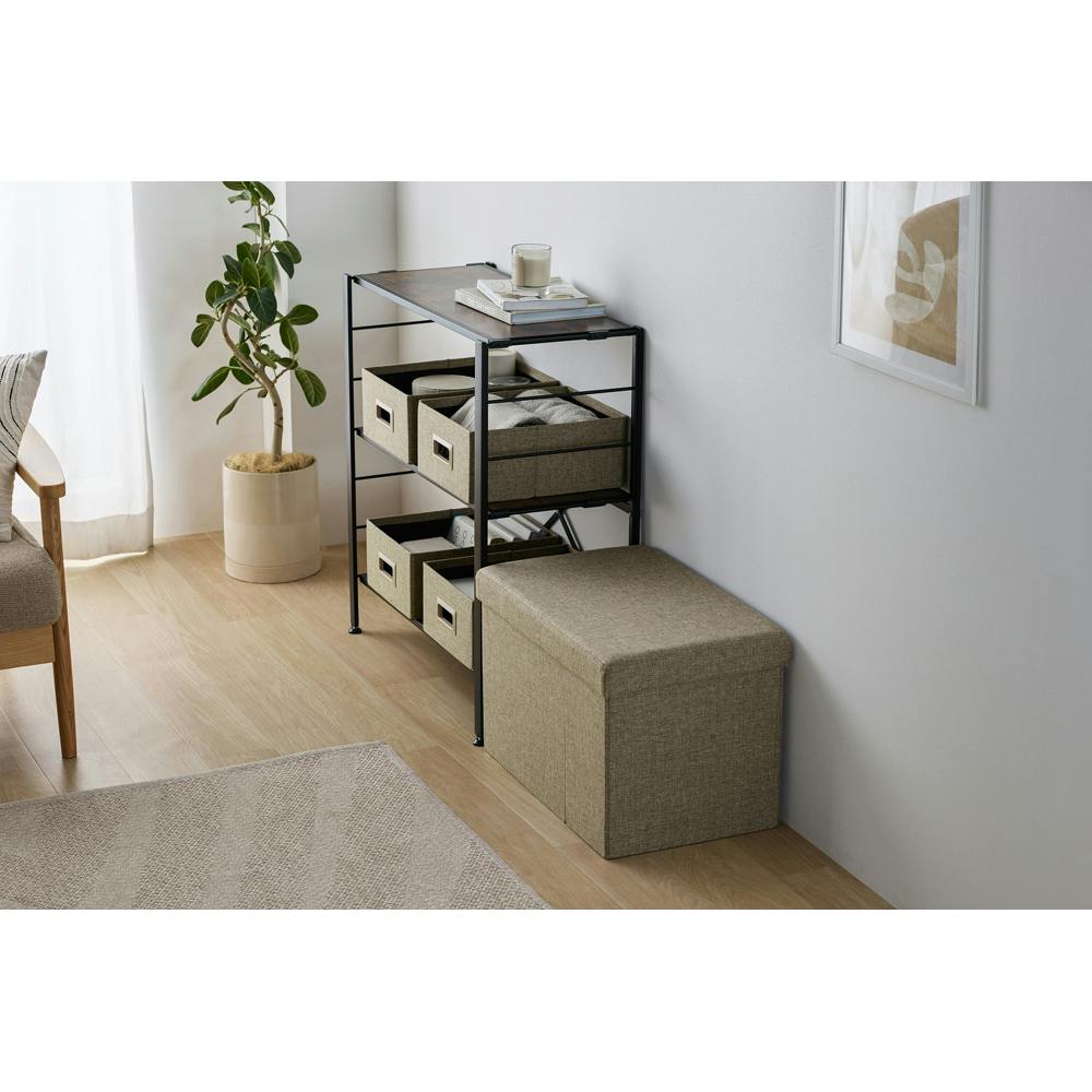 アイリスオーヤマ 組立簡単 連結スチールラック KRSR-3 ヴィンテージ