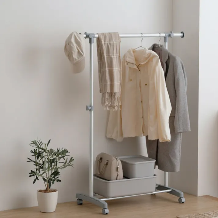 アイリスオーヤマ パイプハンガー PI-E180S グレー 収納 整理整頓 パイプハンガー ハンガーラック 4967576734820【別送品】