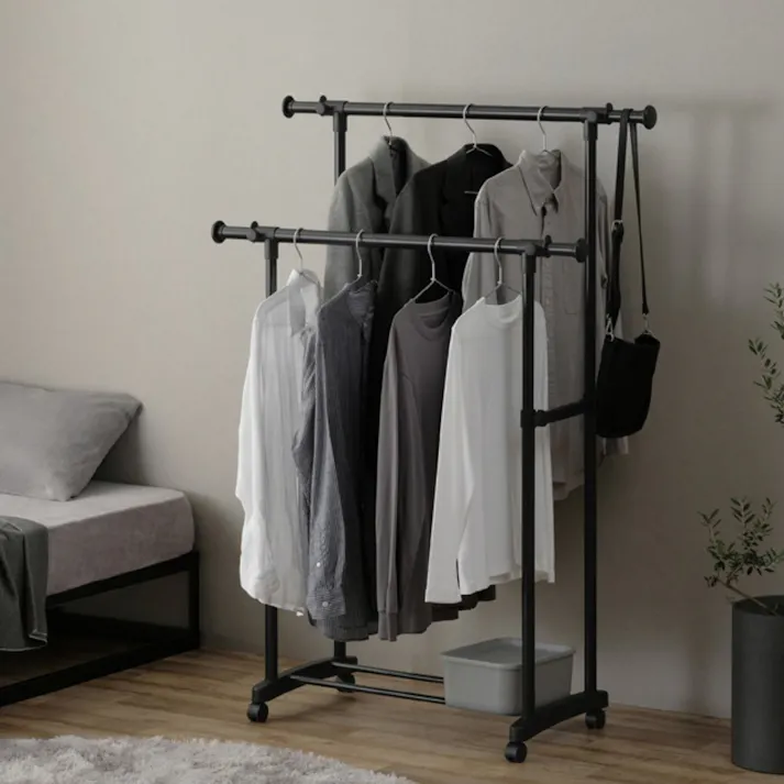 アイリスオーヤマ パイプハンガー PI-E280S ブラック 収納 整理整頓 パイプハンガー ハンガーラック 4967576734844【別送品】