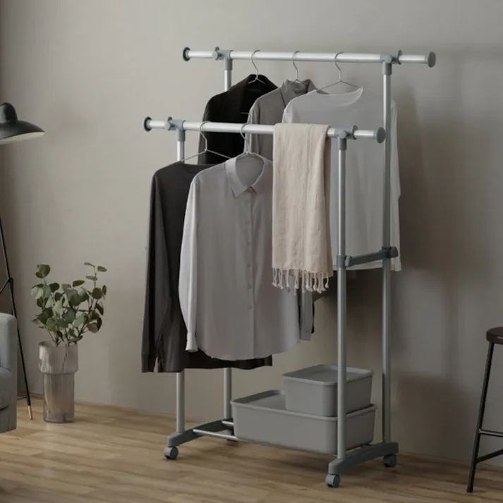 アイリスオーヤマ パイプハンガー PI-E280S グレー 収納 整理整頓 パイプハンガー ハンガーラック 4967576734851【別送品】