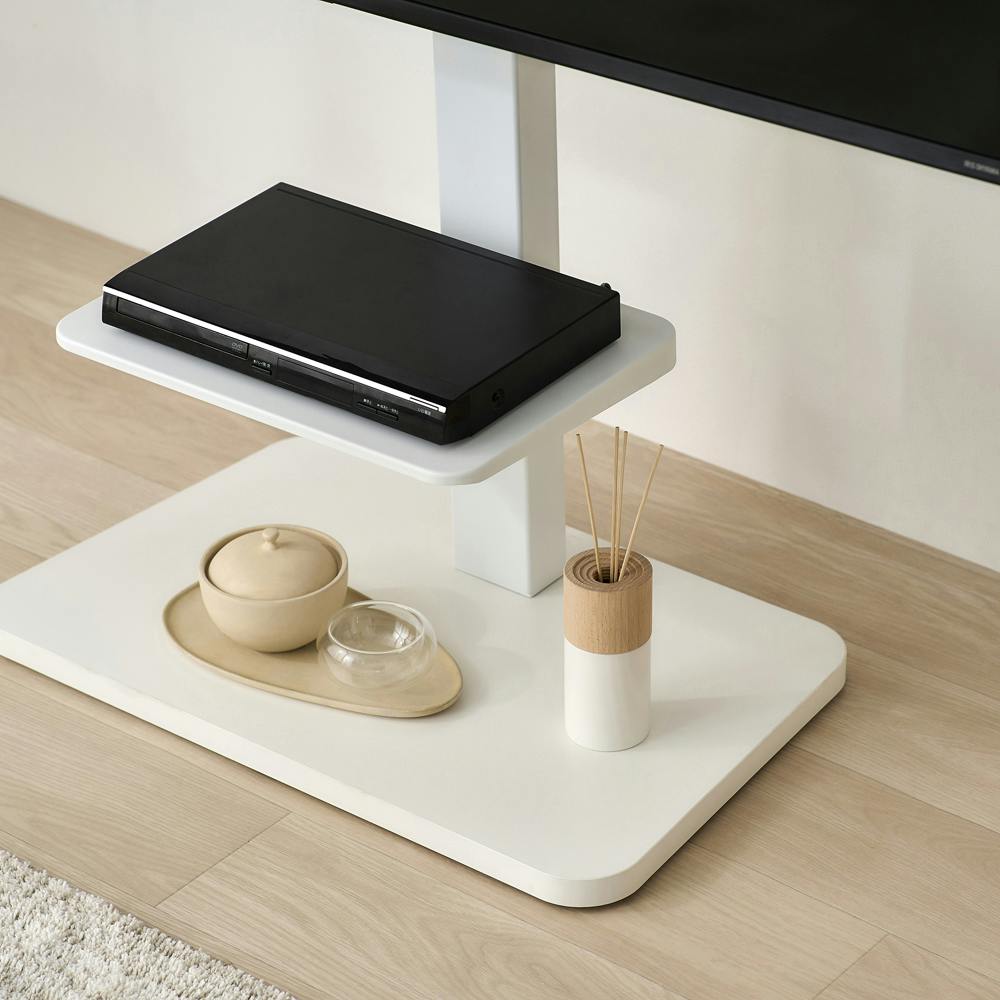 アイリスオーヤマ スタンドテレビ台 UTS-640R ホワイト 家具