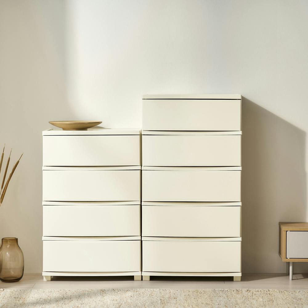 アイリスオーヤマ ワイドチェスト CLN-544 ライトベージュ リビング