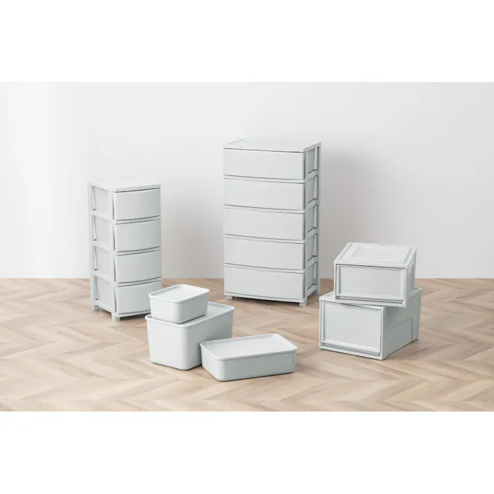 アイリスオーヤマ スリムチェスト CLN-324 ブルーグレー リビング 衣類 収納 クローゼット 押入れ ワイド多段式収納 4967576738927【別送品】