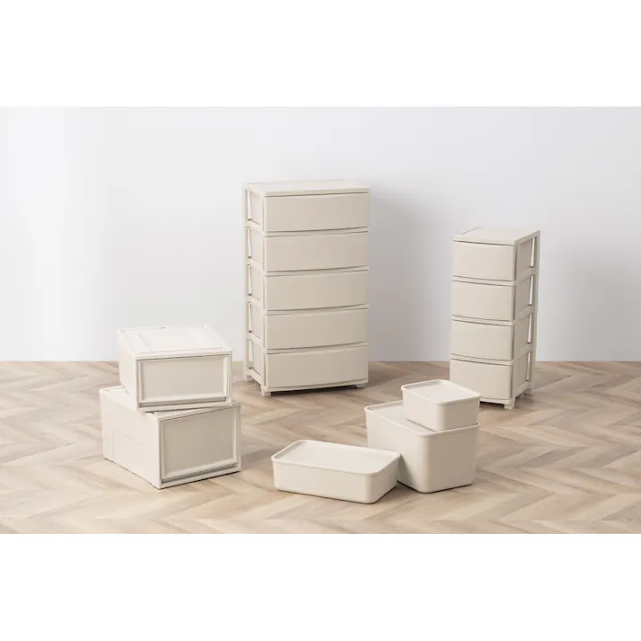 アイリスオーヤマ スリムチェスト CLN-324 ピンクベージュ リビング 衣類 収納 クローゼット 押入れ ワイド多段式収納 4967576738934【別送品】